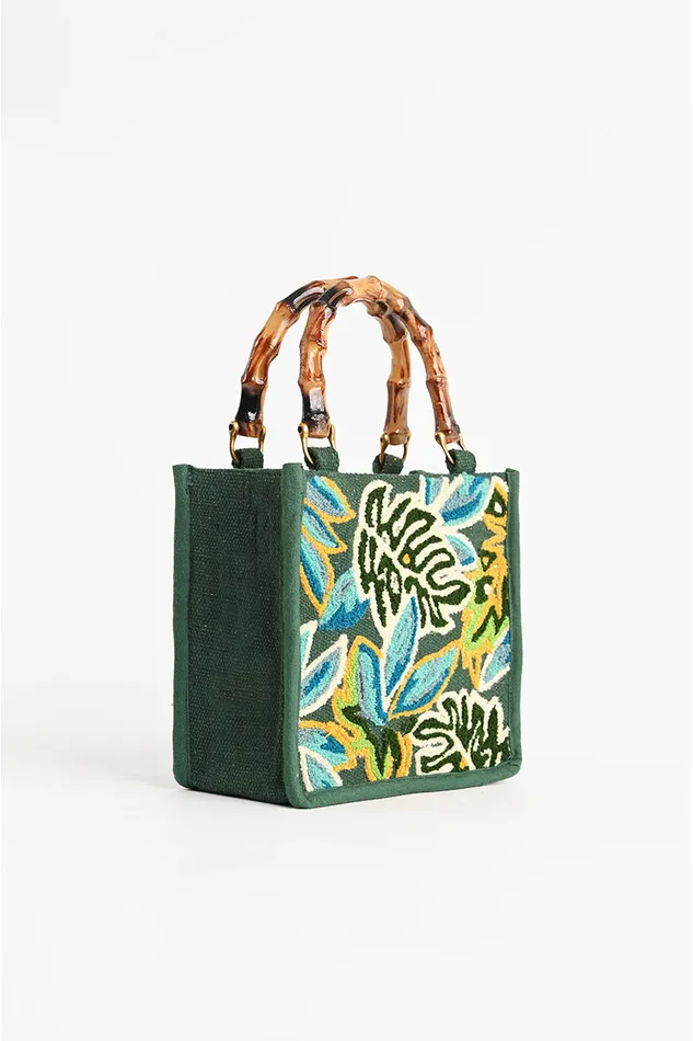 Women Evergreen Monstera Embellished Crossbody Bag Crossbody Bags America and Beyond