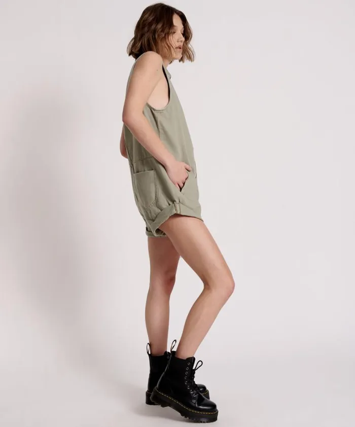 Women FADED KHAKI MINI BRAXTON JUMPSUIT One Teaspoon Denim Jumpsuits Women FADED KHAKI MINI BRAXTON JUMPSUIT One Teaspoon Denim Jumpsuits