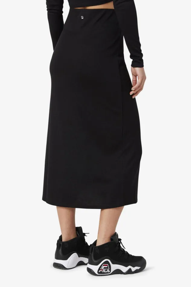 Women Fila Skirts Londyn Midi Skirt Black Women Fila Skirts Londyn Midi Skirt Black