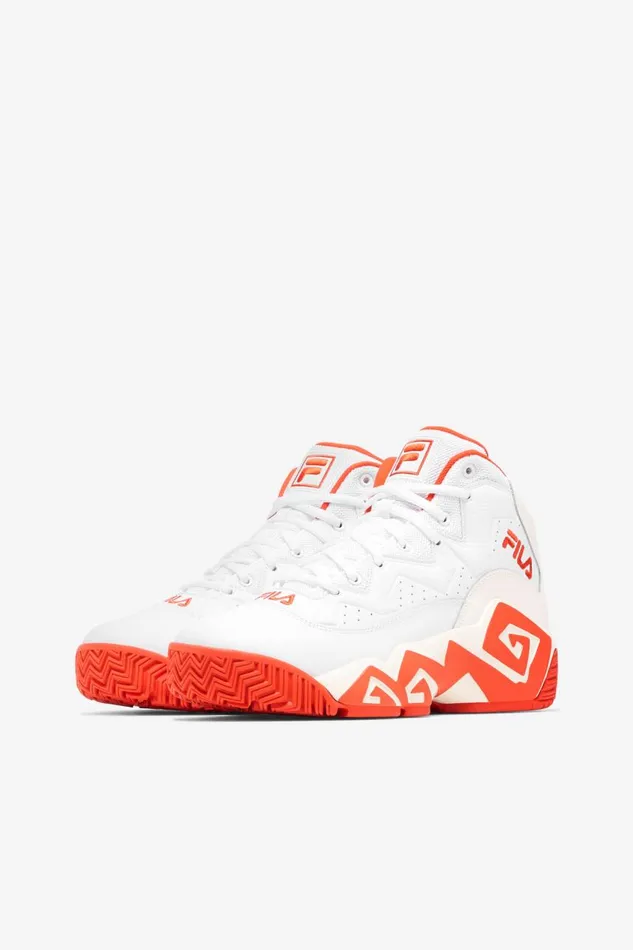 Women Fila Sneakers and Lifestyle Mb White Mandarin Red Gardenia Women Fila Sneakers and Lifestyle Mb White Mandarin Red Gardenia