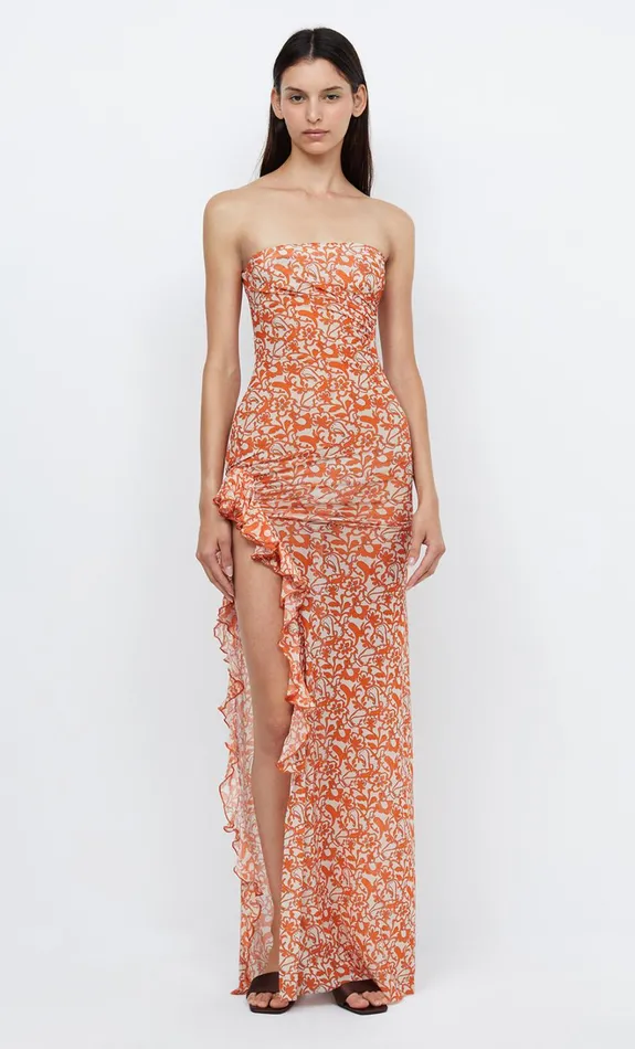 Women FIREFLY STRAPLESS DRESS 8211 FIESTA FLORAL Bec Bridge Wedding Guest