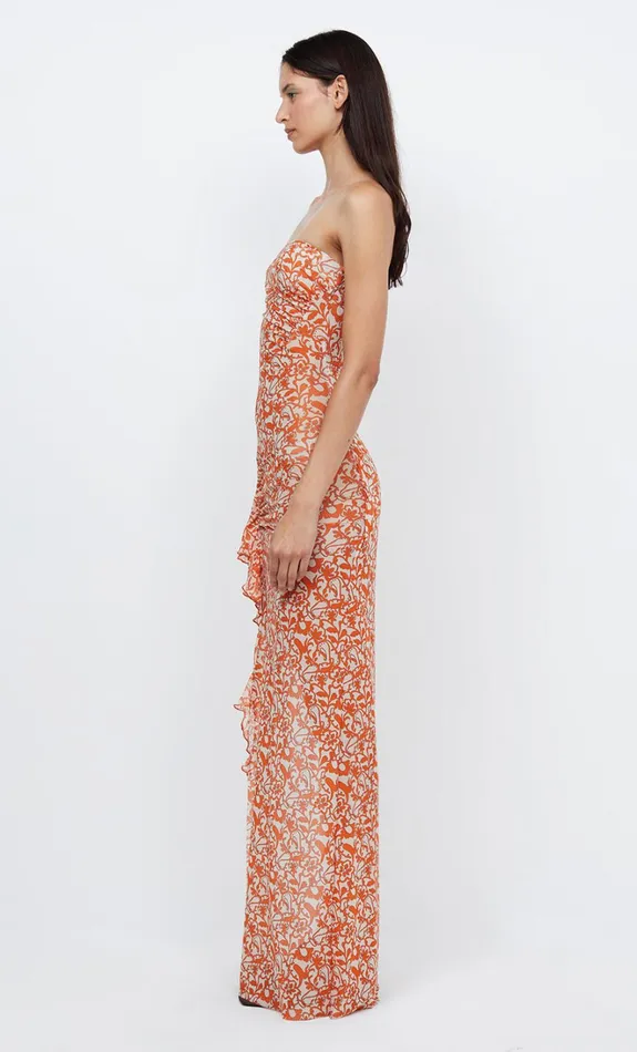 Women FIREFLY STRAPLESS DRESS 8211 FIESTA FLORAL Bec Bridge Wedding Guest