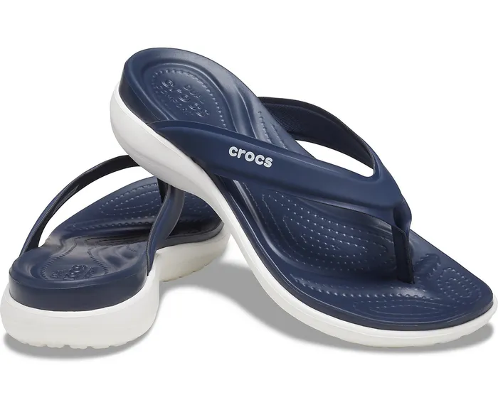 Women FlipFlops Crocs Capri V Sporty Flip Navy