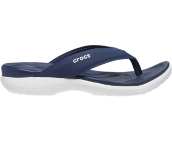 Women FlipFlops Crocs Capri V Sporty Flip Navy