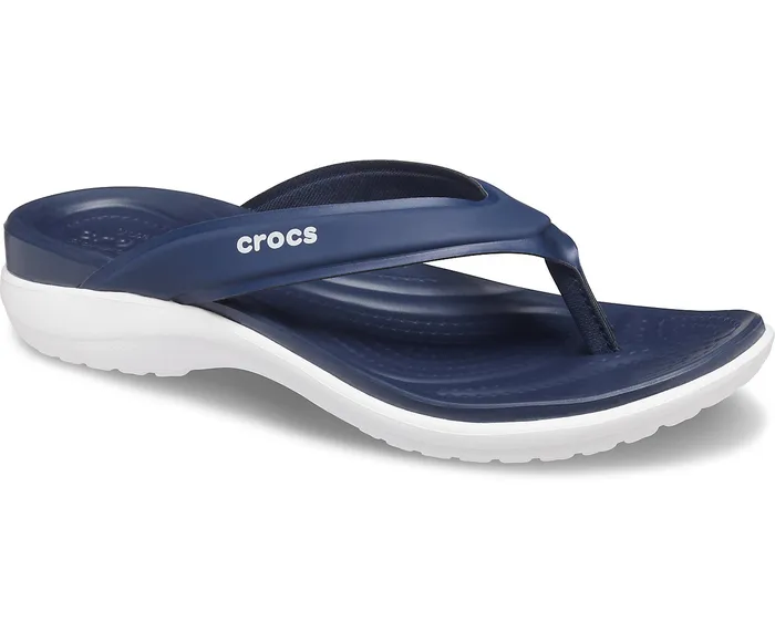 Women FlipFlops Crocs Capri V Sporty Flip Navy