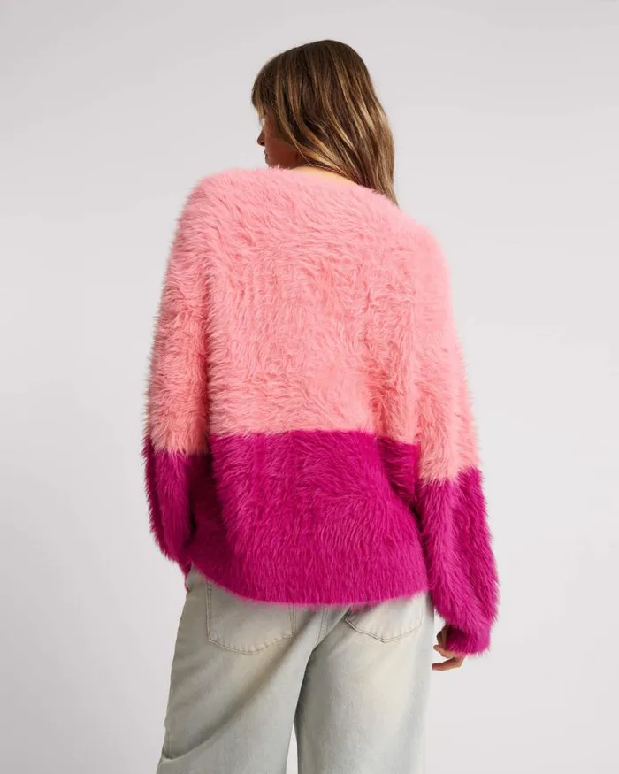 Women FLUFFY COLOUR BLOCK SWEATER One Teaspoon Knitwear Women FLUFFY COLOUR BLOCK SWEATER One Teaspoon Knitwear