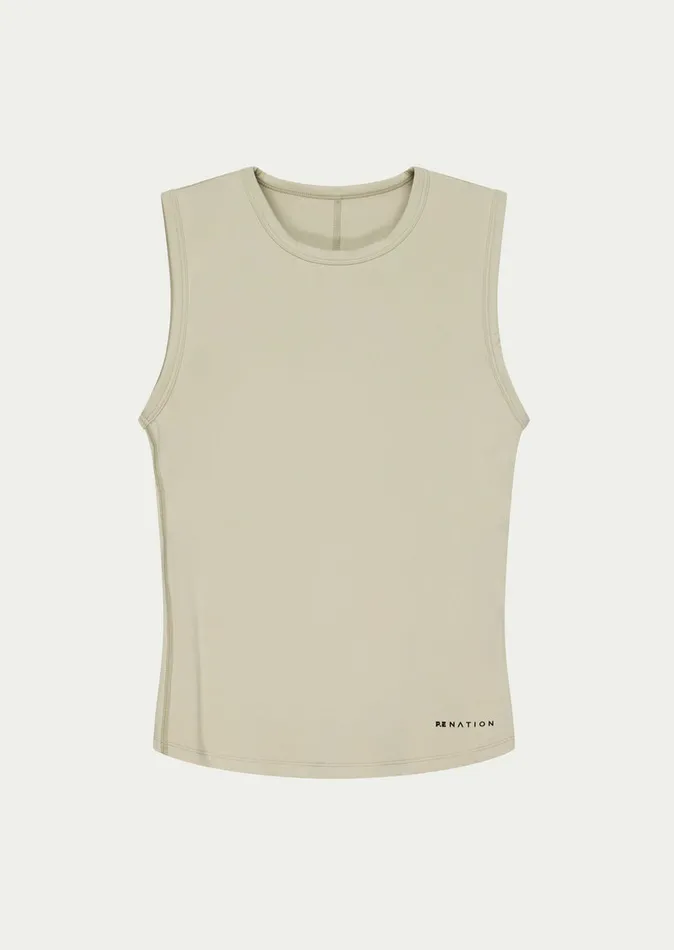 Women FOUNDATION MUSCLE TANK IN OVERCAST Bodyluxe PE Nation