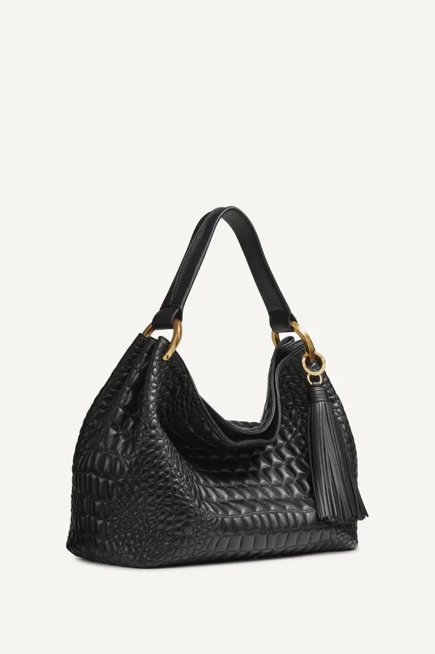 Women GLENWOOD SHOULDER BAG Black Donna Karan New York Shoulder And Hobo Bags