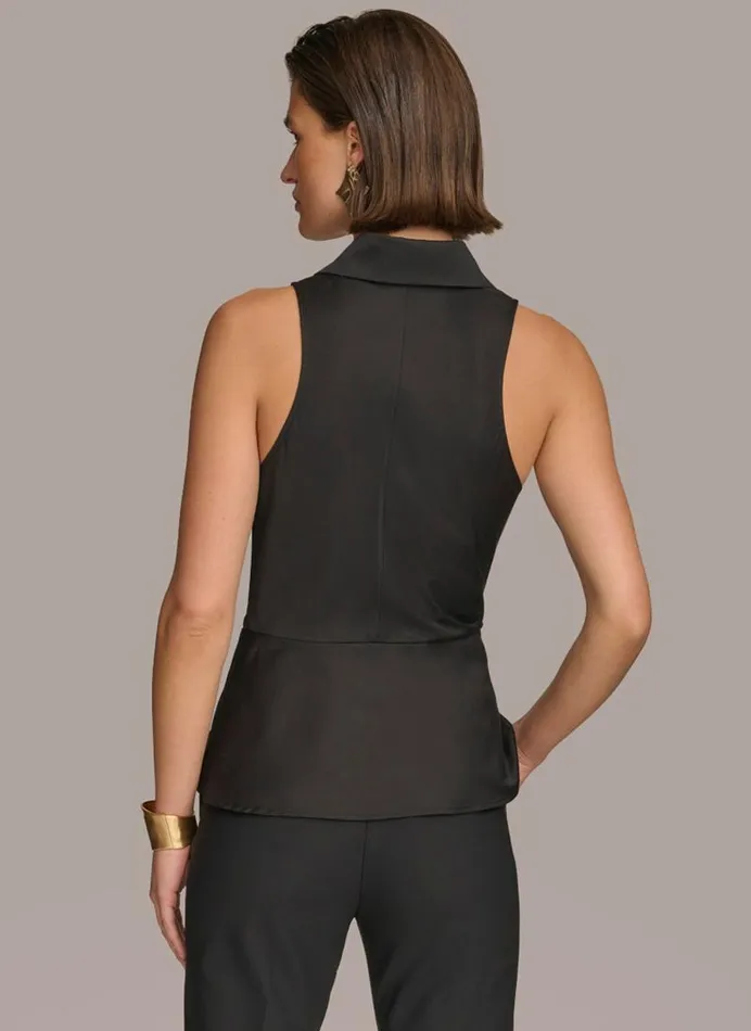 Women GOLD HARDWARE KNOT TOP Black Donna Karan New York Sweaters And Tops Women GOLD HARDWARE KNOT TOP Black Donna Karan New York Sweaters And Tops