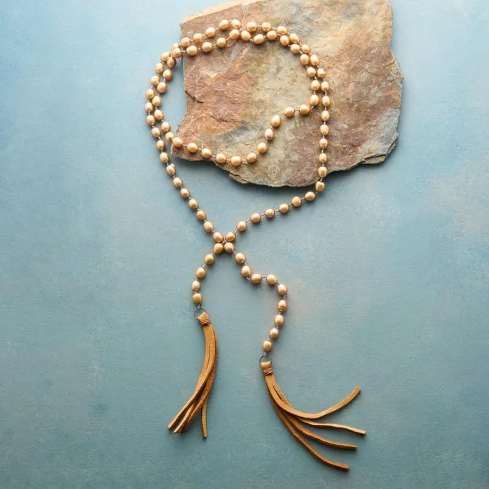 Women Golden Pearl Lariat Sundance Catalog Necklaces Women Golden Pearl Lariat Sundance Catalog Necklaces