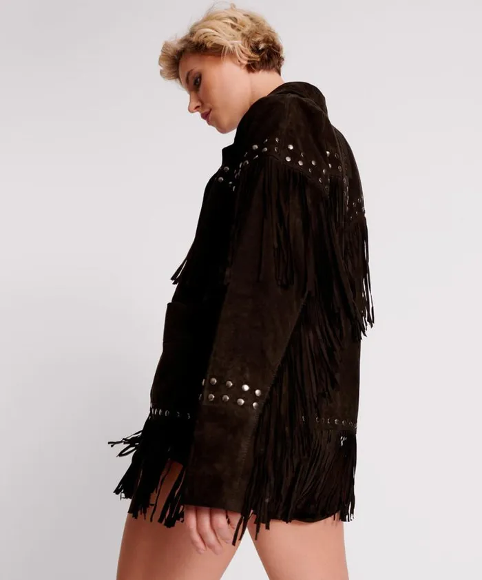 Women GOTHIC RODEO FRINGED SUEDE STUDDED JACKET One Teaspoon Jackets Women GOTHIC RODEO FRINGED SUEDE STUDDED JACKET One Teaspoon Jackets