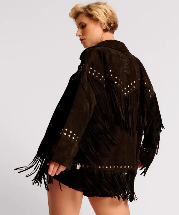 Women GOTHIC RODEO FRINGED SUEDE STUDDED JACKET One Teaspoon Jackets Women GOTHIC RODEO FRINGED SUEDE STUDDED JACKET One Teaspoon Jackets