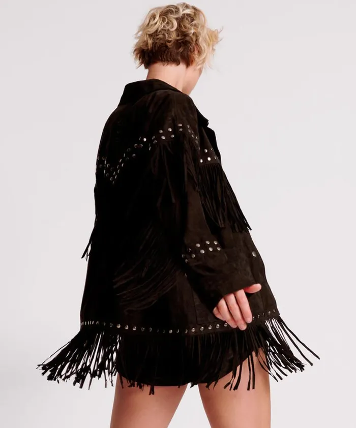 Women GOTHIC RODEO FRINGED SUEDE STUDDED JACKET One Teaspoon Jackets Women GOTHIC RODEO FRINGED SUEDE STUDDED JACKET One Teaspoon Jackets