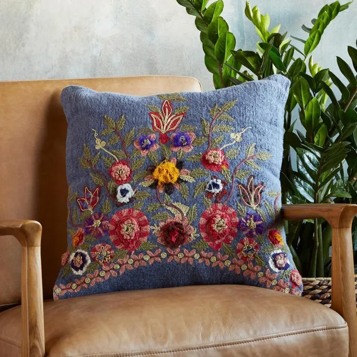 Women Greta Inspired Bloom Pillow Sundance Catalog Decor