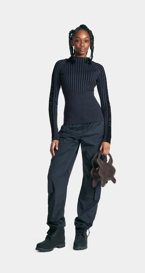 Women Grey Lore Knit Top Daily Paper Knitwear Women Grey Lore Knit Top Daily Paper Knitwear