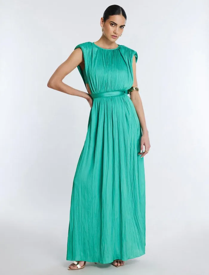 Women Gwendolyn Cape Gown Winter Green BCBG Dresses