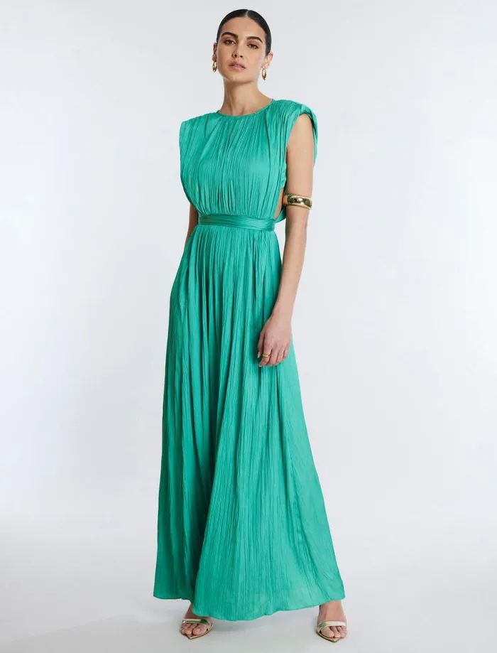 Women Gwendolyn Cape Gown Winter Green BCBG Dresses Women Gwendolyn Cape Gown Winter Green BCBG Dresses