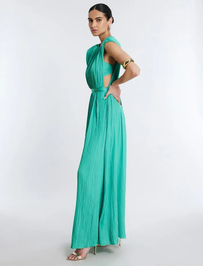 Women Gwendolyn Cape Gown Winter Green BCBG Dresses Women Gwendolyn Cape Gown Winter Green BCBG Dresses