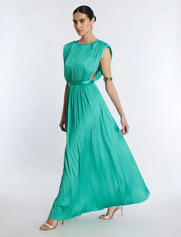 Women Gwendolyn Cape Gown Winter Green BCBG Dresses Women Gwendolyn Cape Gown Winter Green BCBG Dresses