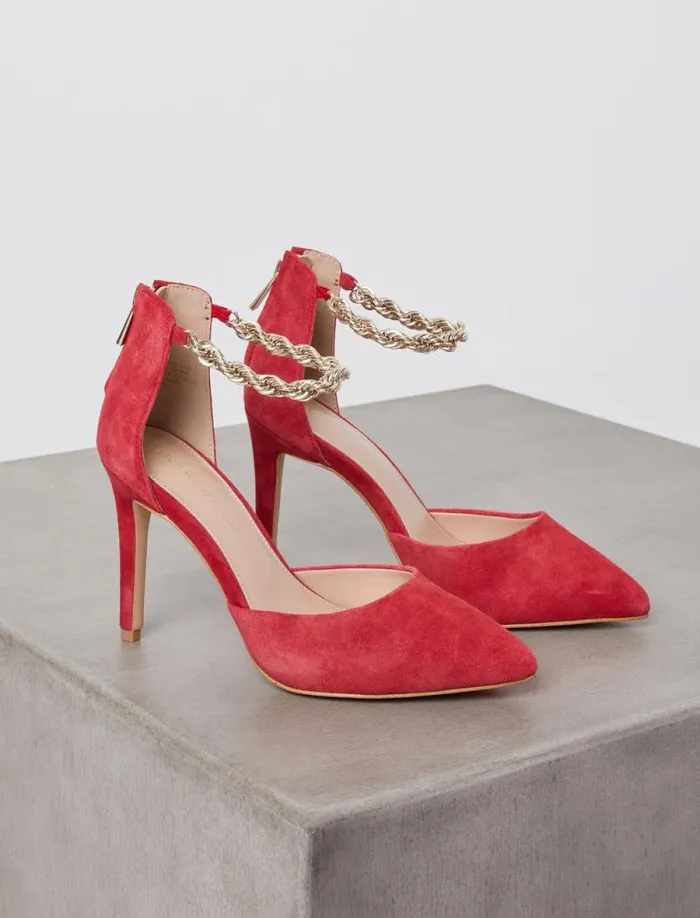 Women Haindi Pump Heel Lipstick Suede BCBG Shoes Women Haindi Pump Heel Lipstick Suede BCBG Shoes