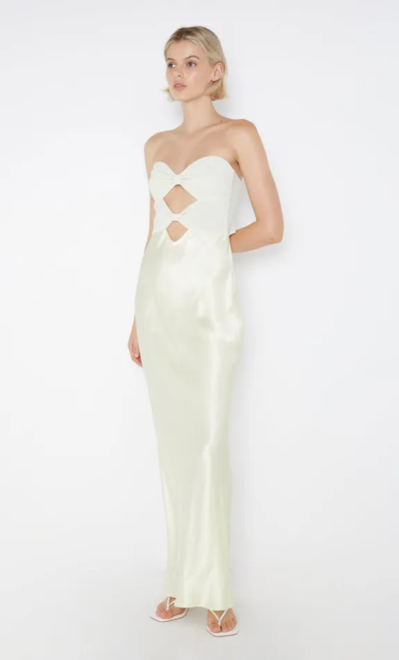 Women HALLE STRAPLESS DRESS 8211 ICE YELLOW Bec Bridge Maxi Dresses