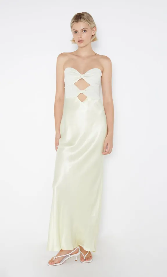 Women HALLE STRAPLESS DRESS 8211 ICE YELLOW Bec Bridge Maxi Dresses