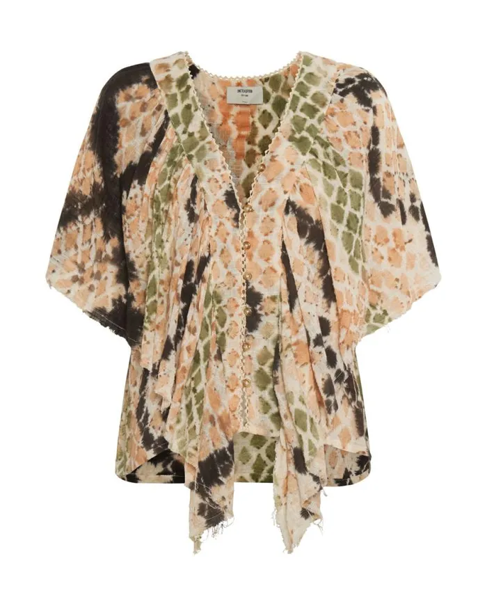 Women HAND PAINTED BOA TOP One Teaspoon Tops Women HAND PAINTED BOA TOP One Teaspoon Tops