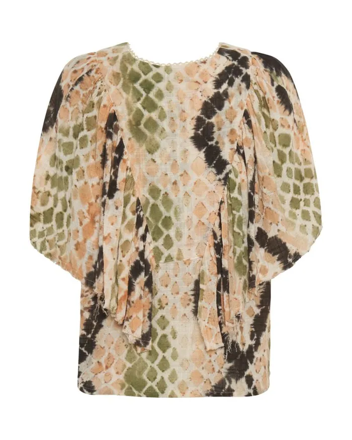 Women HAND PAINTED BOA TOP One Teaspoon Tops Women HAND PAINTED BOA TOP One Teaspoon Tops
