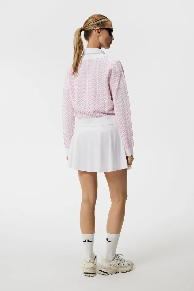 Women Hanna Knitted Cardigan White JLindeberg Knitwear Women Hanna Knitted Cardigan White JLindeberg Knitwear