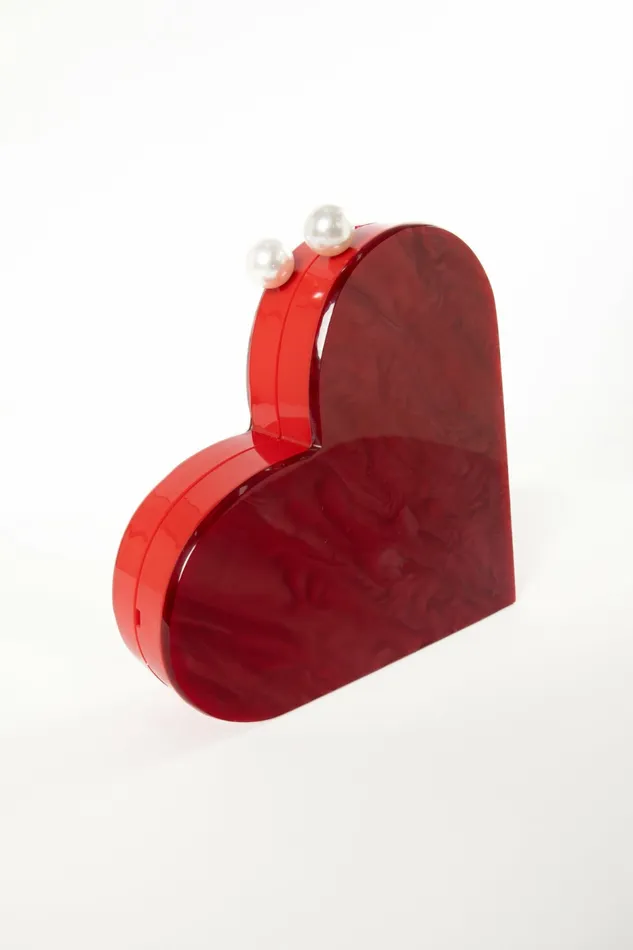 Women Heart Shaped Bag Red Bags and Wallets Petal and Pup