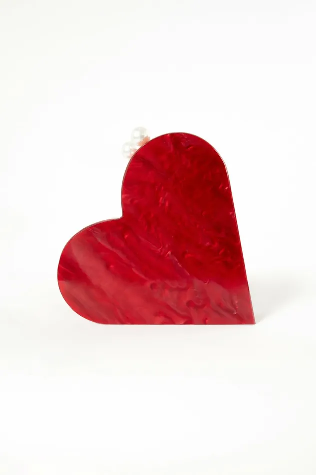 Women Heart Shaped Bag Red Bags and Wallets Petal and Pup