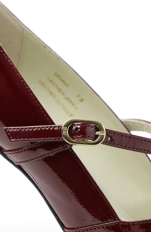 Women Heels Bruno Magli Gemma MaryJane Leather Pump 8211 Bordeaux Patent Women Heels Bruno Magli Gemma MaryJane Leather Pump 8211 Bordeaux Patent