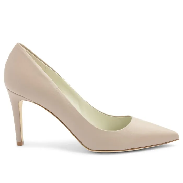 Women Heels Bruno Magli Telma Leather PointedToe PumpNatural