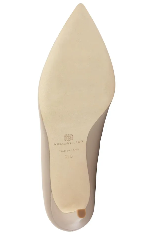 Women Heels Bruno Magli Telma Leather PointedToe PumpNatural
