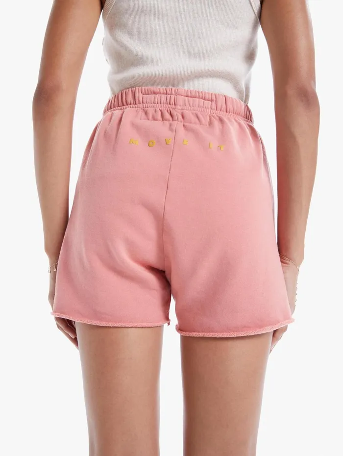 Women High Rise Mother Denim The Bender Short Fray Rustcopper