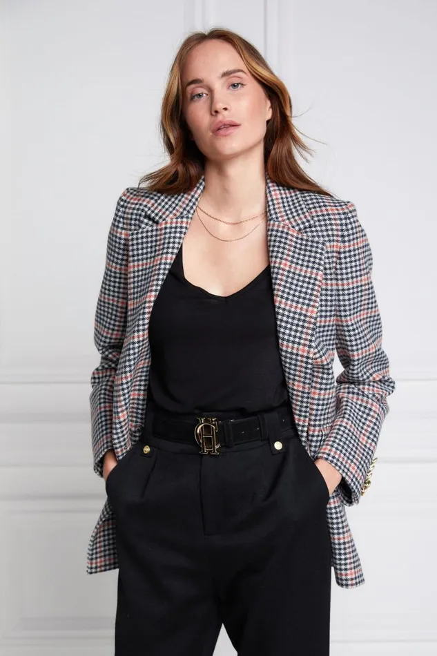 Women In Stock Tailoring Holland Cooper Double Breasted Blazer Oyster Catcher