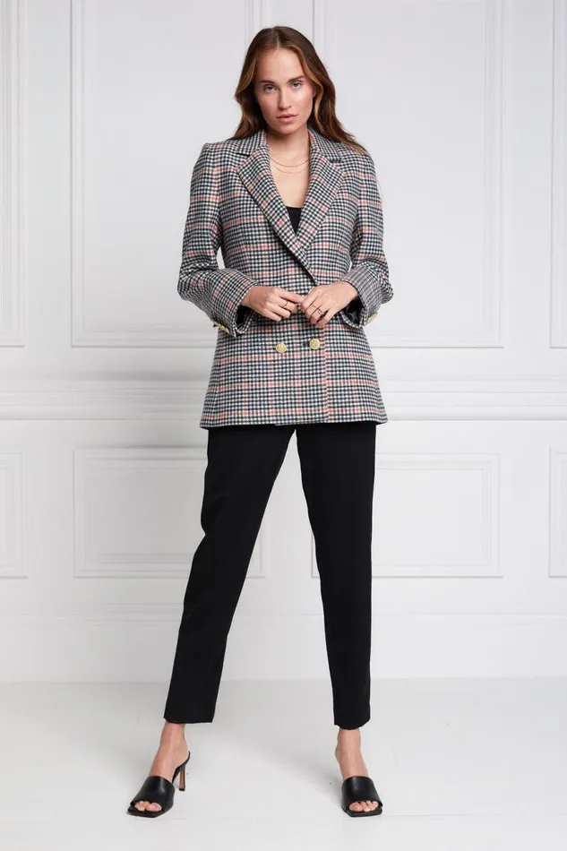 Women In Stock Tailoring Holland Cooper Double Breasted Blazer Oyster Catcher