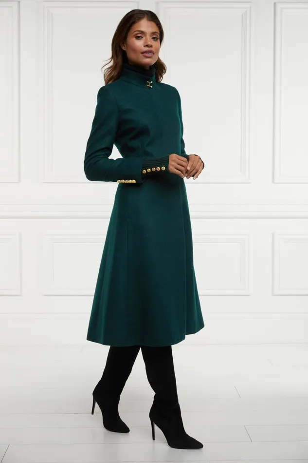 Women In Stock Tailoring Holland Cooper Dowdeswell Coat Emerald