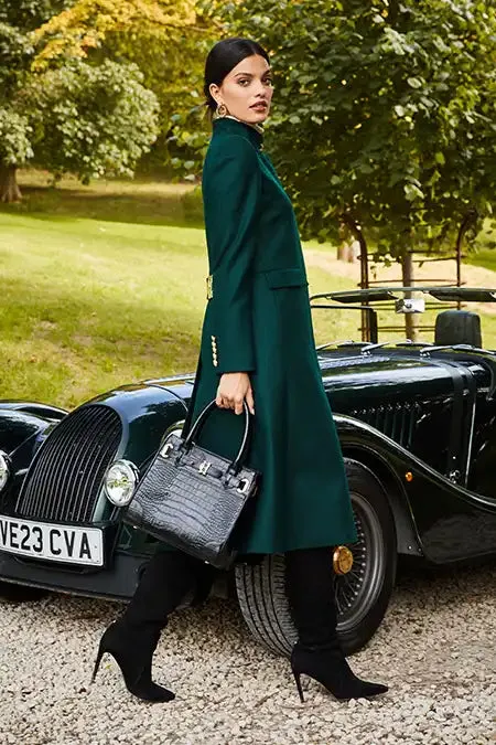 Women In Stock Tailoring Holland Cooper Dowdeswell Coat Emerald