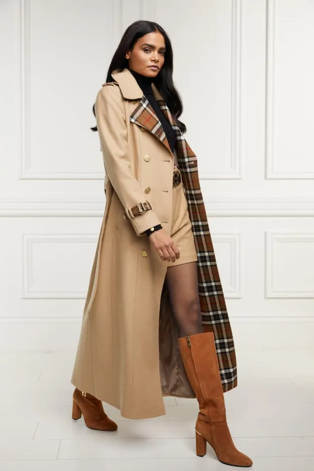 Women In Stock Tailoring Holland Cooper Full Length Chelsea Trench Coat Camel