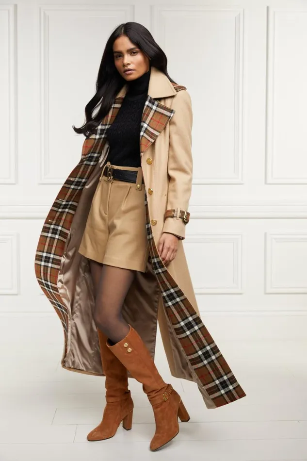 Women In Stock Tailoring Holland Cooper Full Length Chelsea Trench Coat Camel