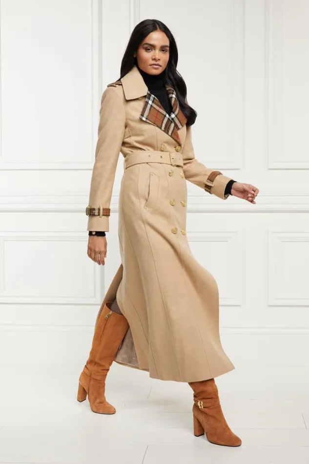 Women In Stock Tailoring Holland Cooper Full Length Chelsea Trench Coat Camel