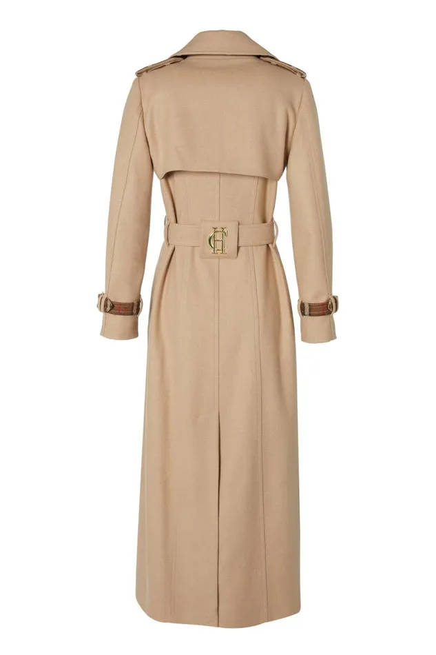 Women In Stock Tailoring Holland Cooper Full Length Chelsea Trench Coat Camel