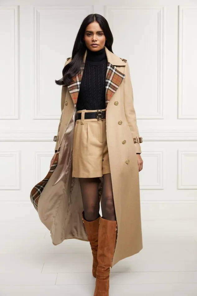Women In Stock Tailoring Holland Cooper Full Length Chelsea Trench Coat Camel