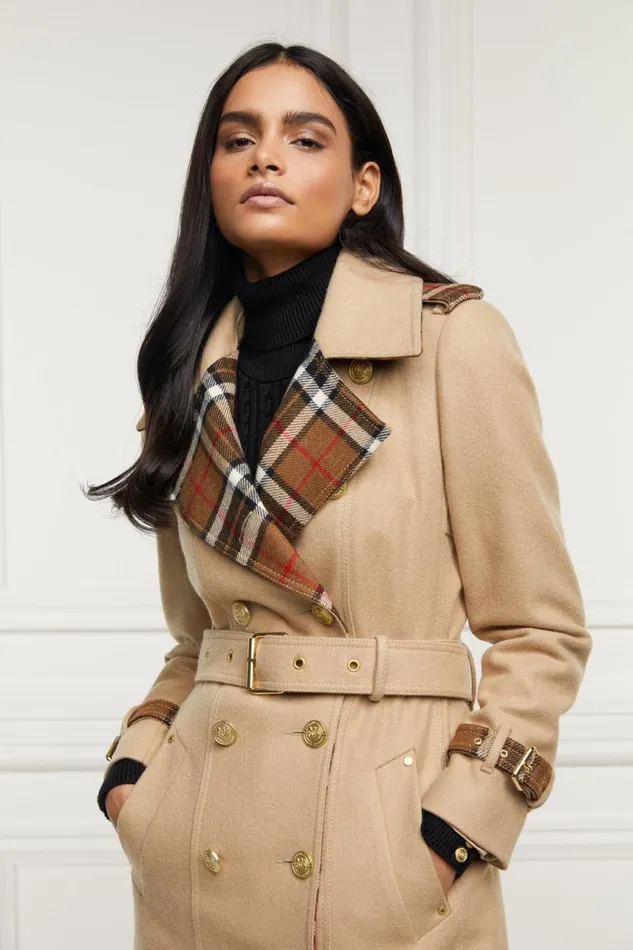 Women In Stock Tailoring Holland Cooper Full Length Chelsea Trench Coat Camel