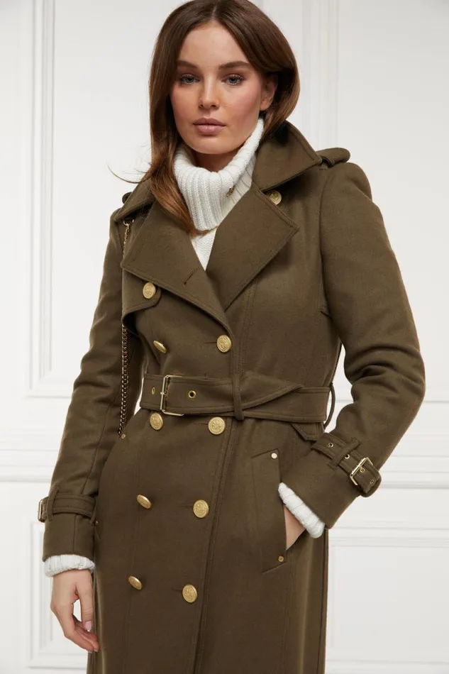 Women In Stock Tailoring Holland Cooper Full Length Chelsea Trench Coat Khaki