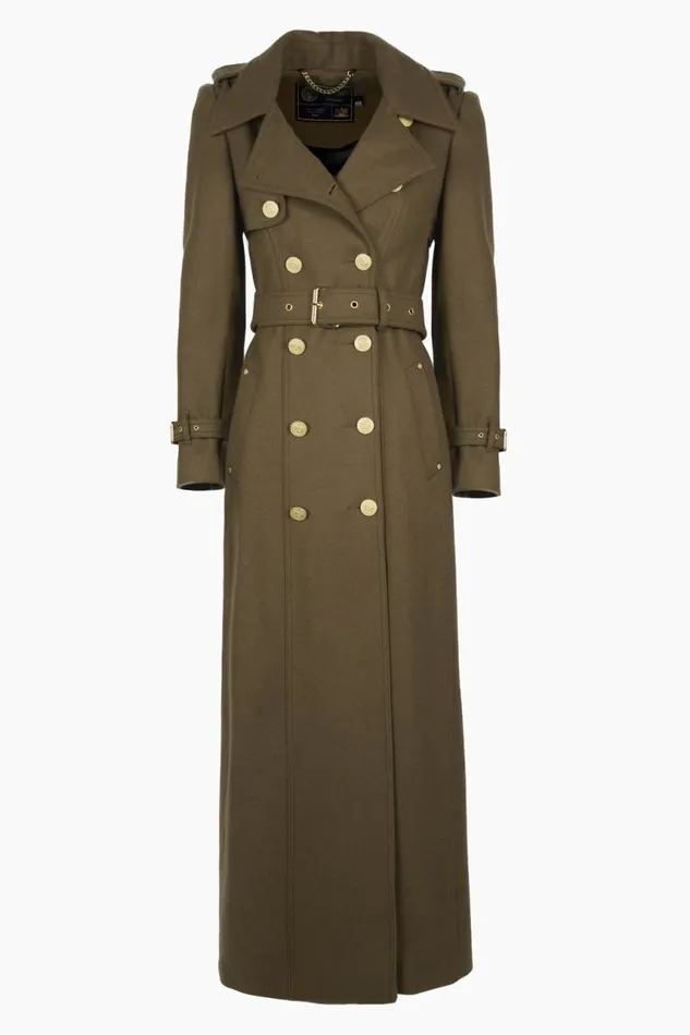 Women In Stock Tailoring Holland Cooper Full Length Chelsea Trench Coat Khaki