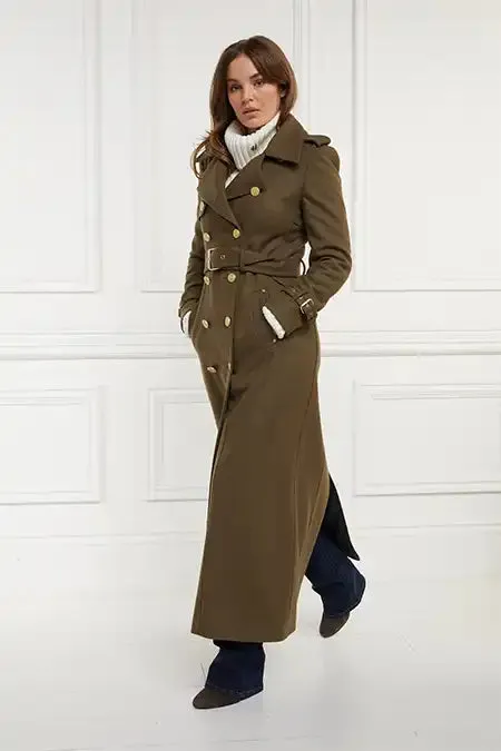 Women In Stock Tailoring Holland Cooper Full Length Chelsea Trench Coat Khaki