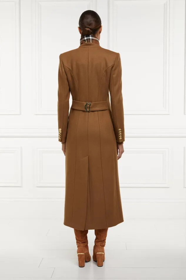 Women In Stock Tailoring Holland Cooper Full Length Regency Coat Dark Camel