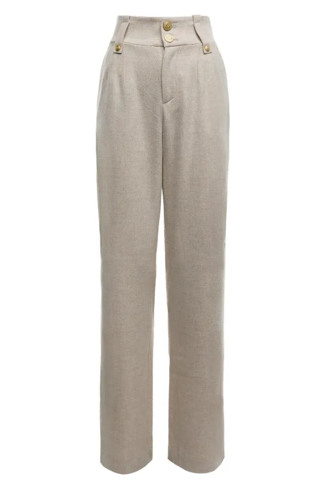Women In Stock Tailoring Holland Cooper High Waisted Straight Trouser Oatmeal Women In Stock Tailoring Holland Cooper High Waisted Straight Trouser Oatmeal